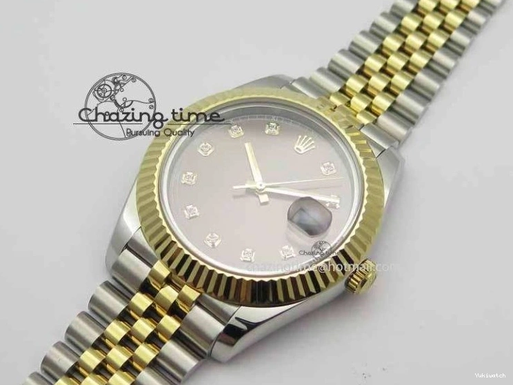 Dial Bracelet Maker II Jubilee SS 41mm Best Edition Diam YG A2813 Gray On BP DateJust 0224